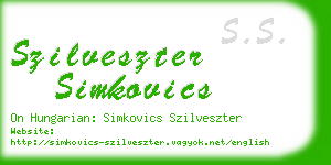 szilveszter simkovics business card